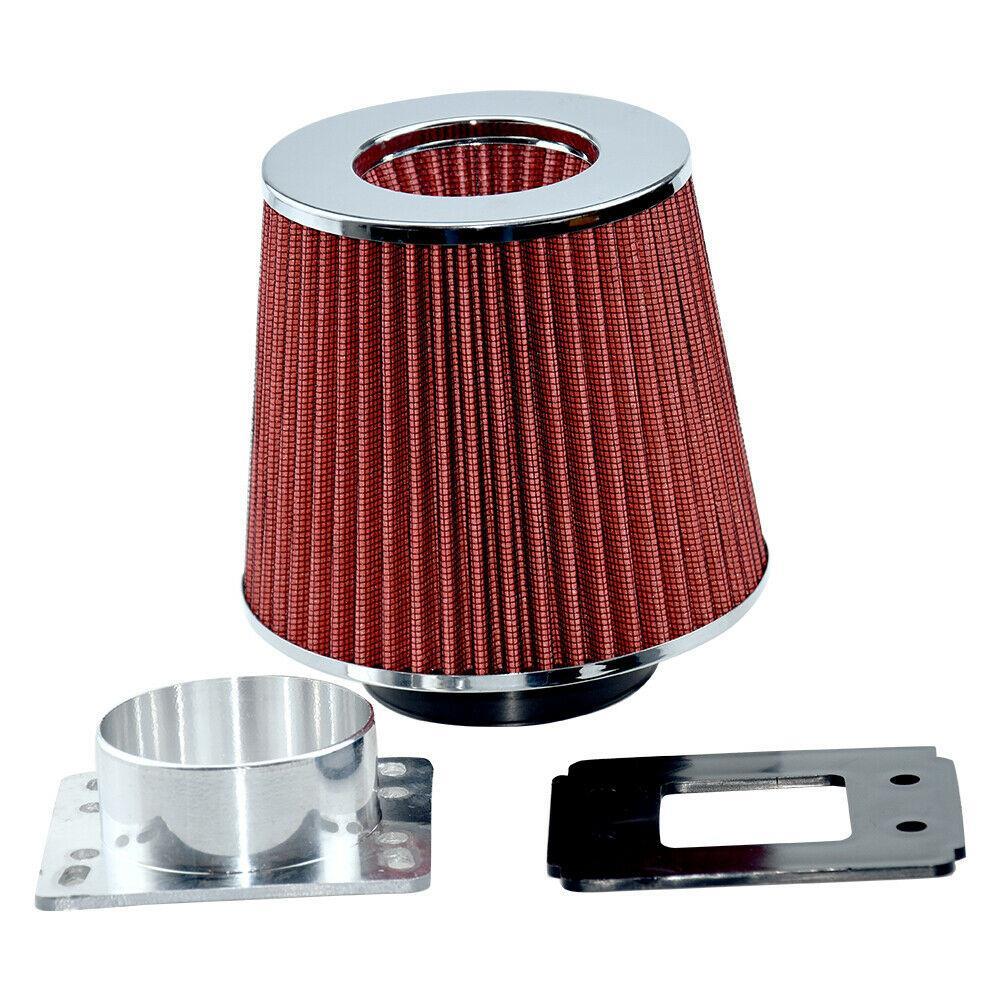 BLACK Filter For 01-07 Escape 3.0L V6 Mass Air Flow Sensor Intake Adapter