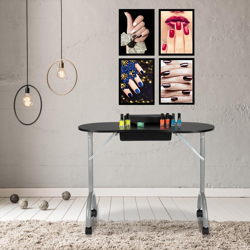 Manicure Nail Table Bar Art Salon Spa Work Station Desk with Arm Rest