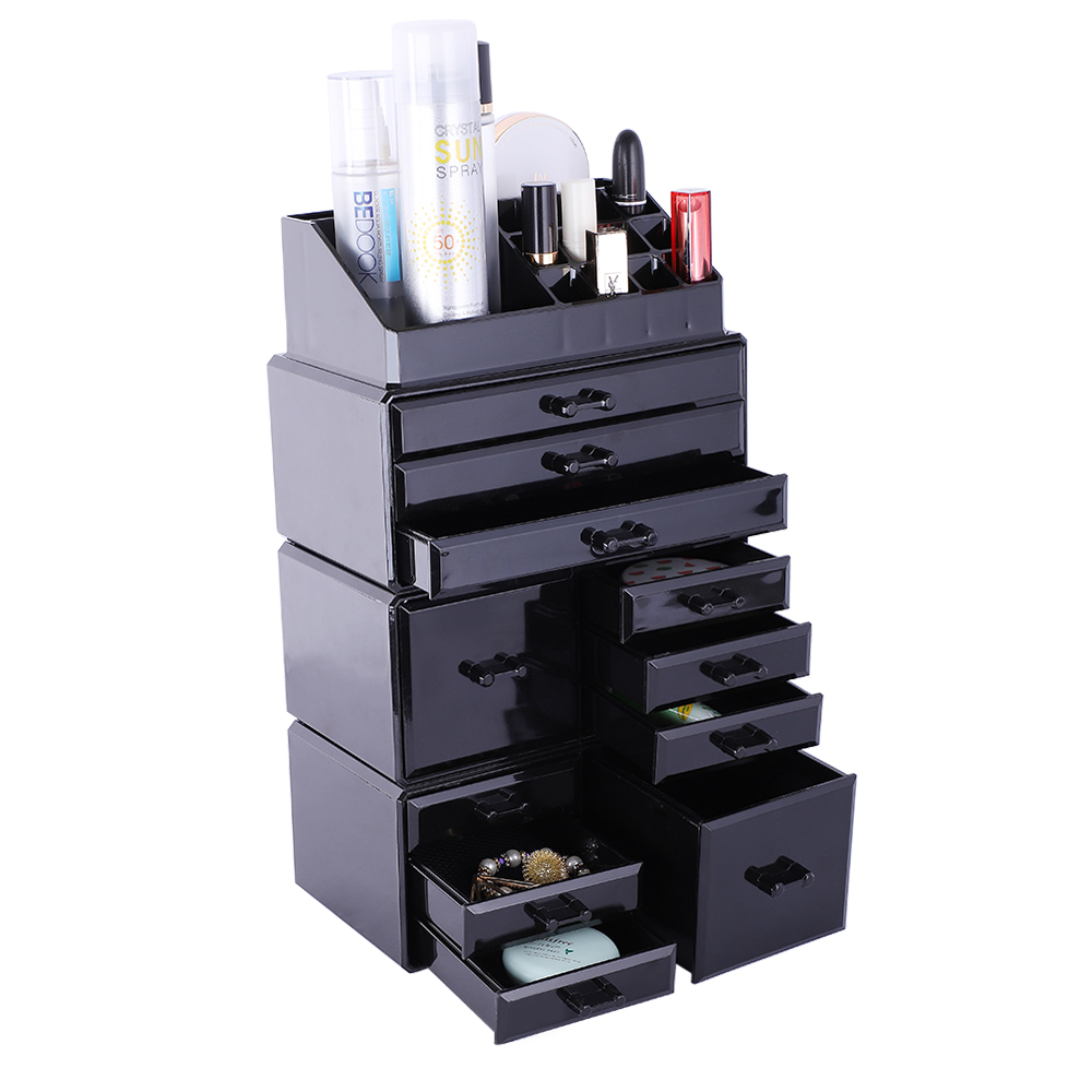 12 Drawers 3 Piece Containers Cosmetic Box Organizer Jewelry