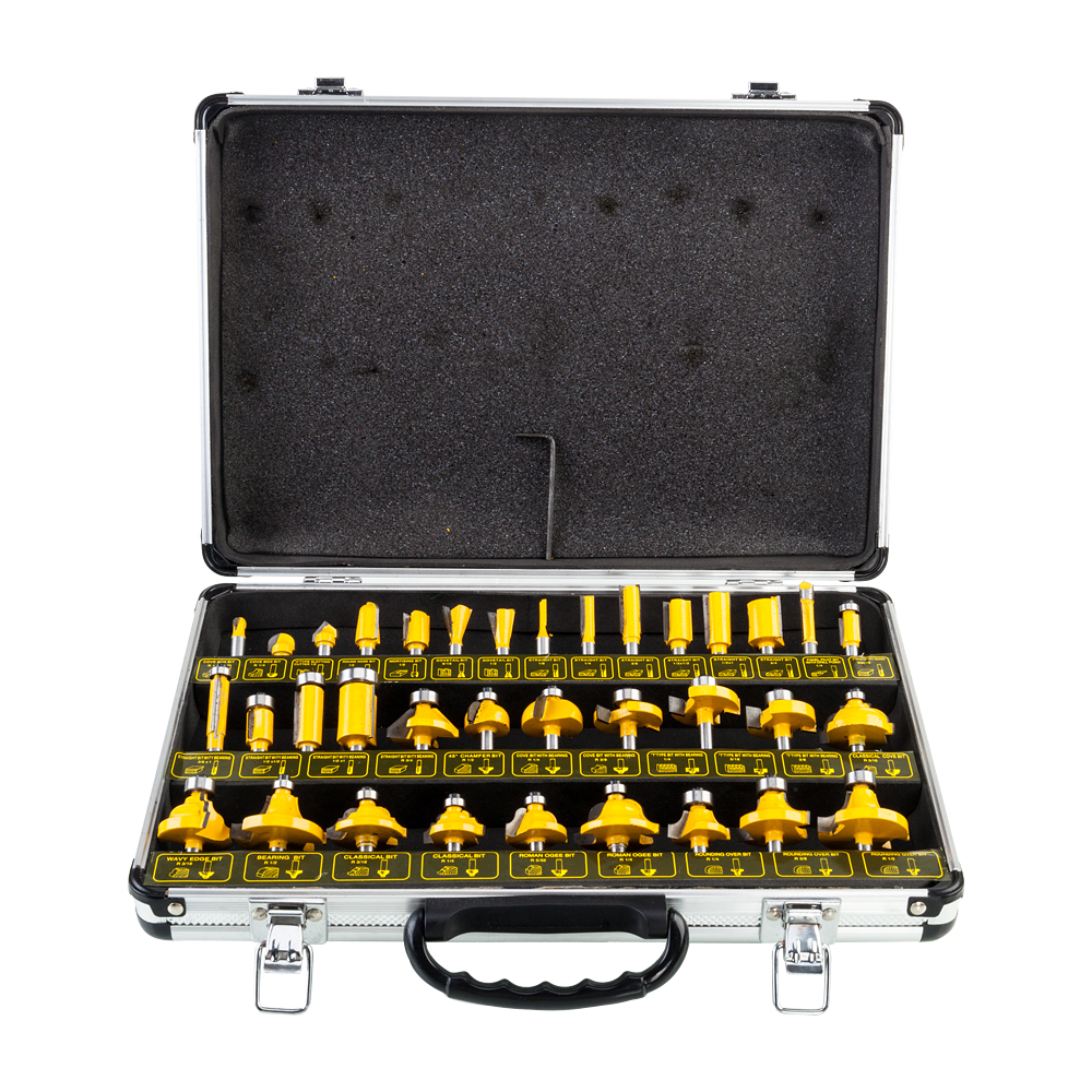 Portable 35pc Router Bit Set 1/4" Shank Carbide Tip Router Bits