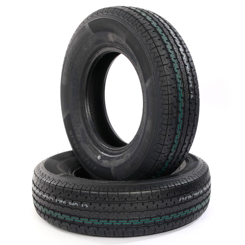 2 ST225 75 15 Millionparts 10 Ply E Load Radial Trailer Tires With