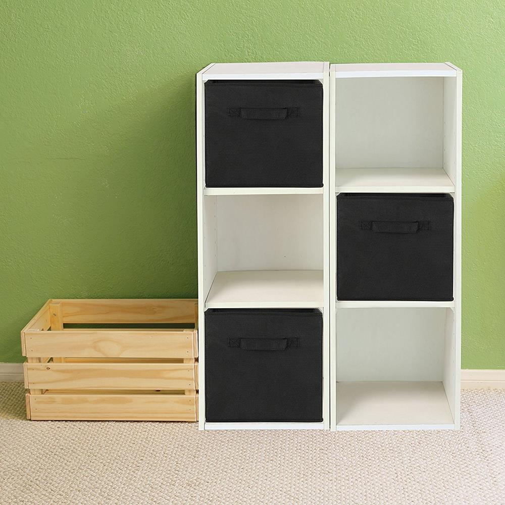 6 Pack Storage Cube Basket Fabric Drawers Durable Cubby Organizer