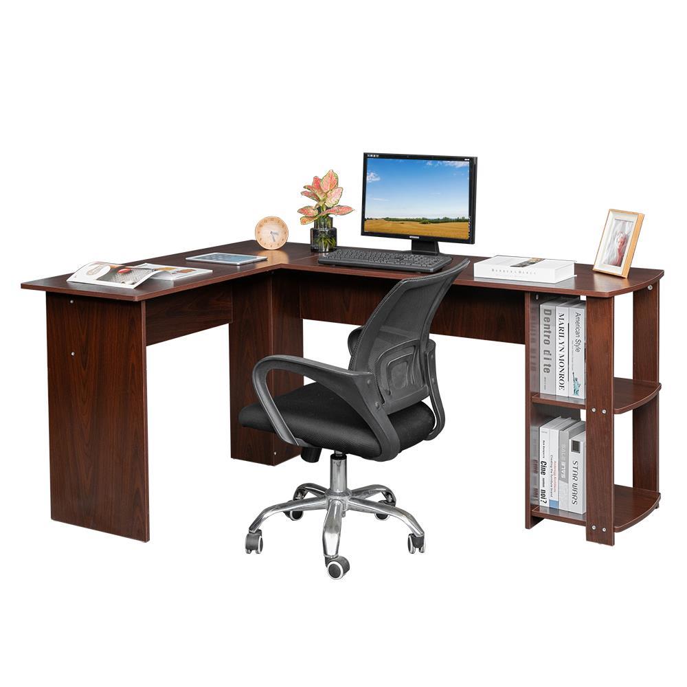 Wood L Shaped Computer Desk Home Office Laptop Pc Table 2