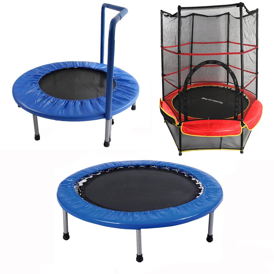 36/"//38/"//55/" Round Kids Mini Trampoline Jumping Play Toy Fun Outdoor Exercise