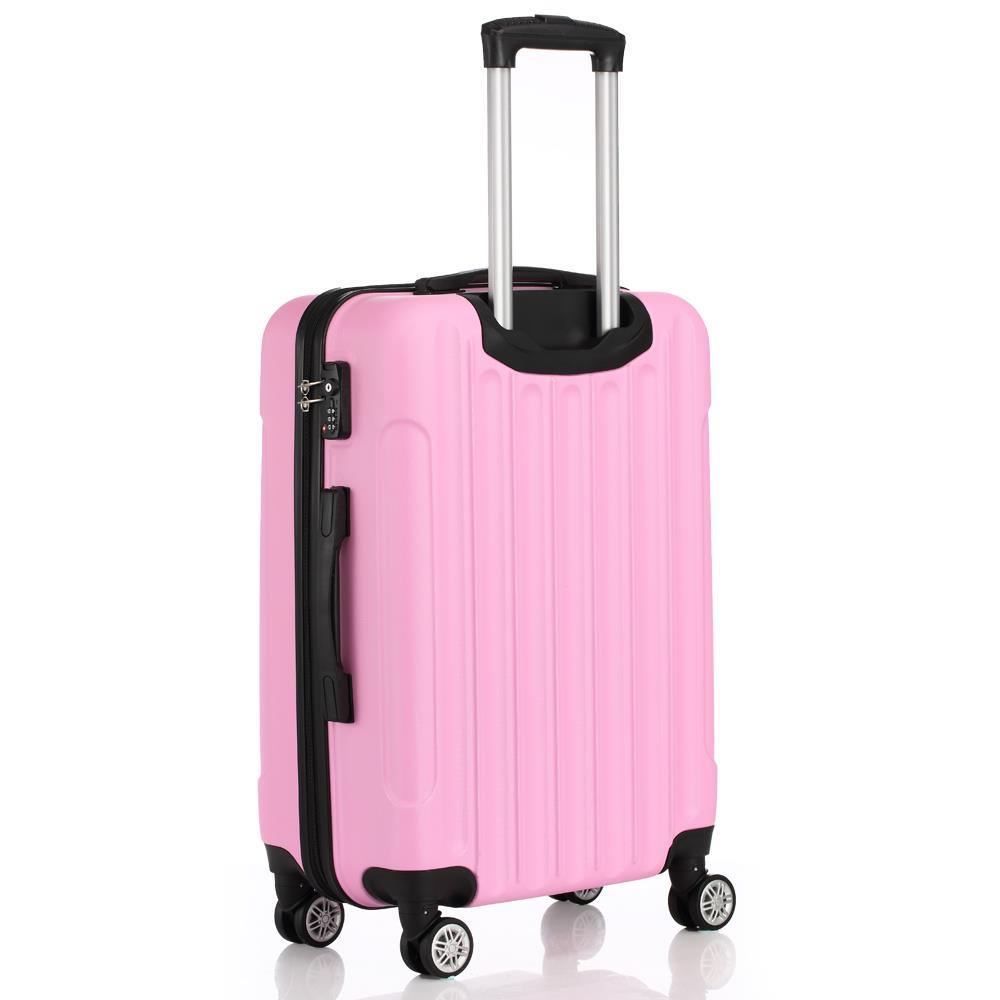 3PCS Luggage Travel Set ABS Bag Trolly Hard Shell Suitcase w/TSA