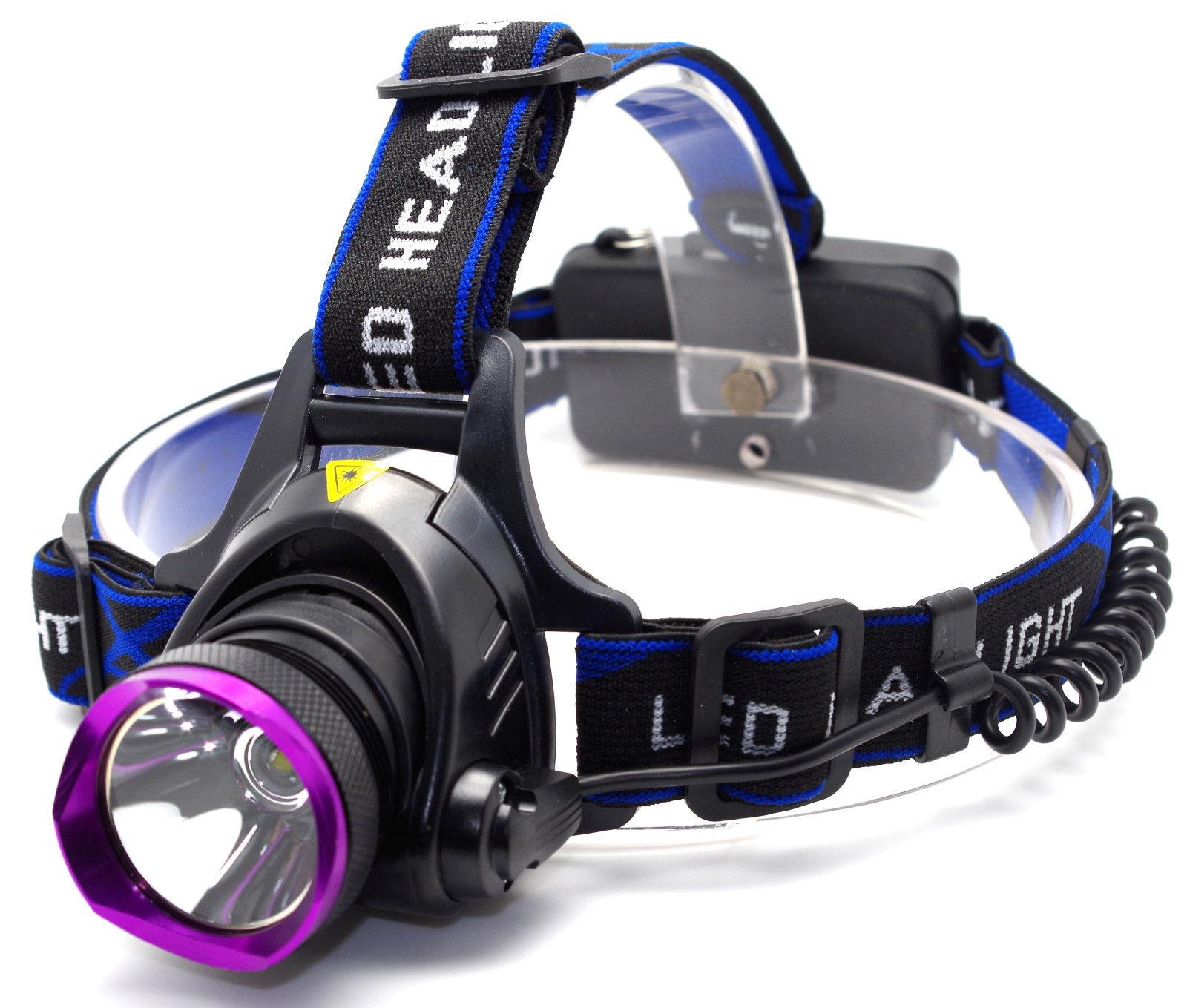 5000LM LED Rechargeable Headlight Head Lamp + 2Pcs 18650 + Charger US