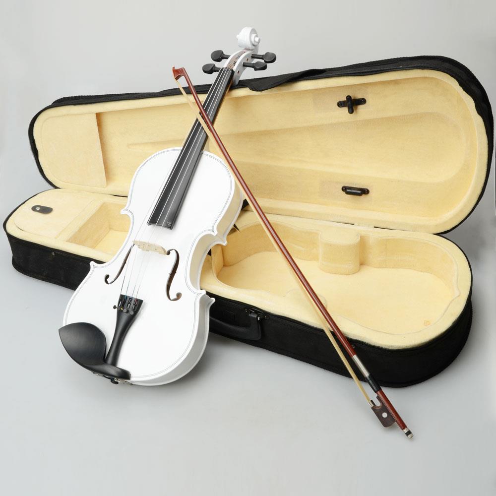 New 16" Inch Practice White Acoustic Viola with Case Rosin Bow for
