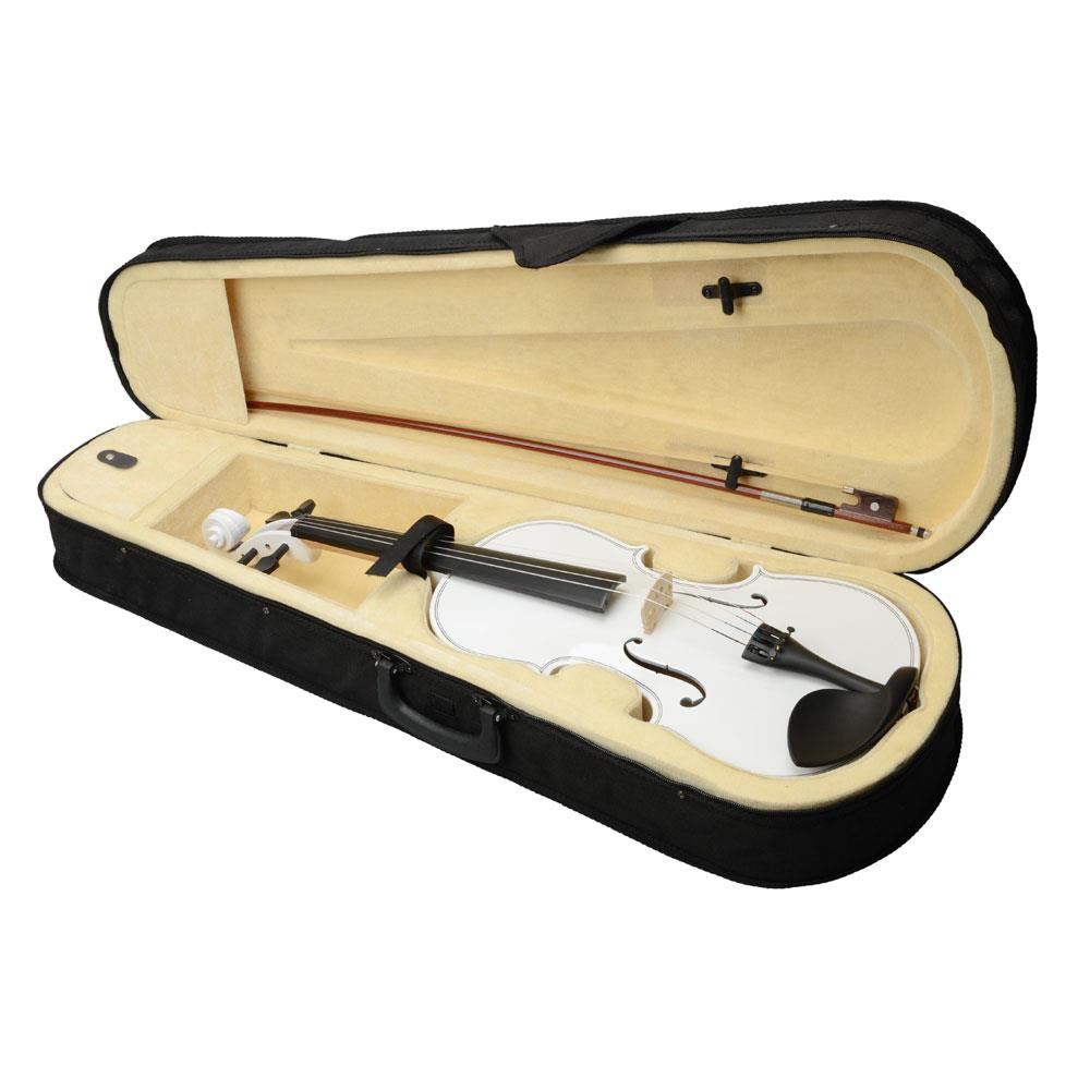 New 16" Inch Practice White Acoustic Viola with Case Rosin Bow for