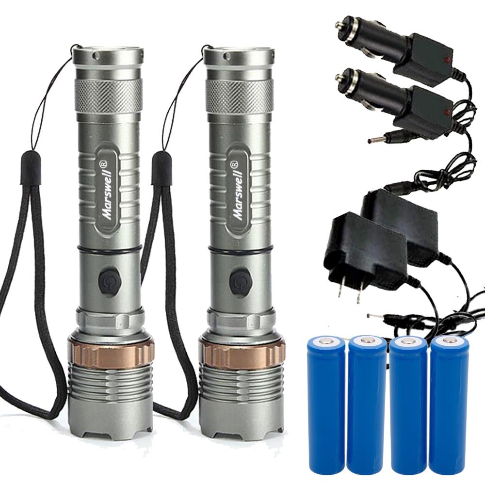 5000 LM DEL Zoom Lampe de poche torche rechargeable avec 18650 Batterie US Chargeur