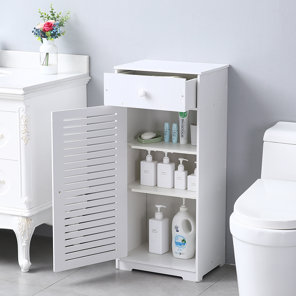 Home Bathroom Toilet Furniture Cabinet Wood Shelf Cupboard Narrow Storage Drawer Ebay