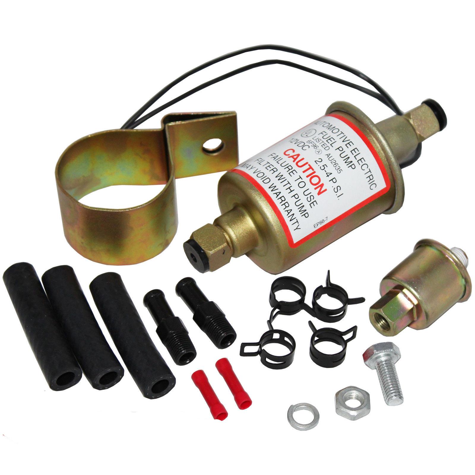 New Universal 2.54.5 PSI In Line External Electric Fuel Pump w