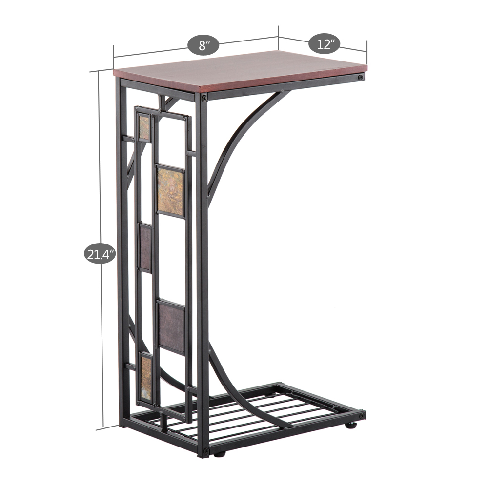 Finish Chrome Frame Snack Sofa Bed Side Magazine End Table With Scroll Desction 5 Finish Chrome Frame Snack Sofa Bed Side Magazine End Table With Scroll Desction 5