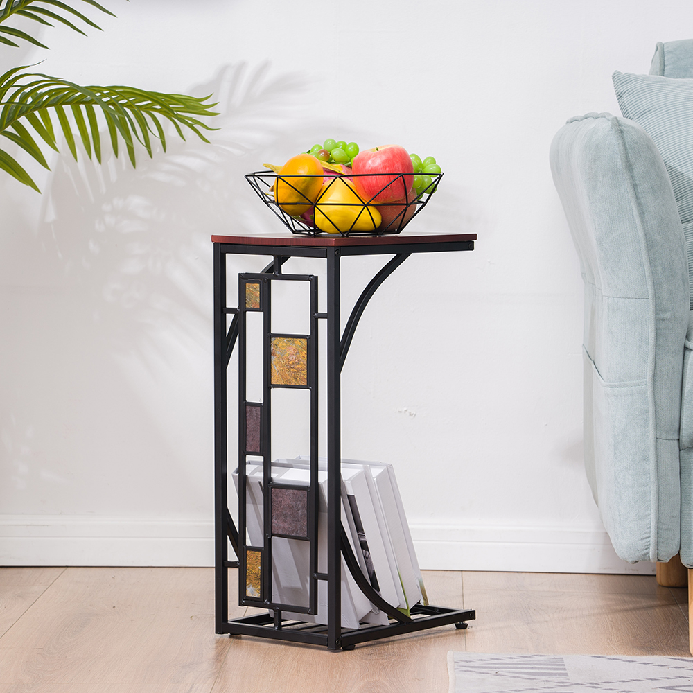 Finish Chrome Frame Snack Sofa Bed Side Magazine End Table With Scroll Desction 3 Finish Chrome Frame Snack Sofa Bed Side Magazine End Table With Scroll Desction 3
