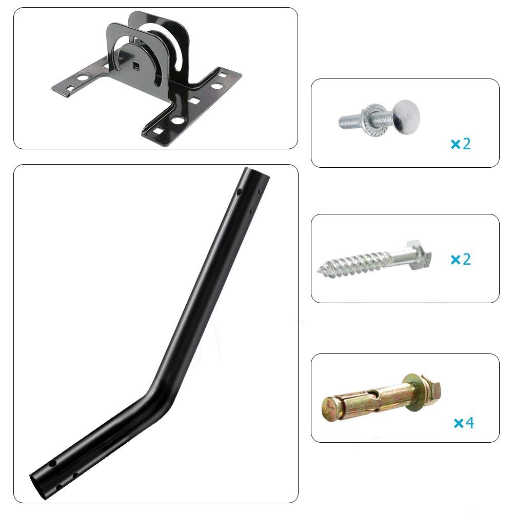 Universal Roof & Attic Antenna Mount - Steel Bracket For TV Antenna Installation, Holds 1.5" Masts