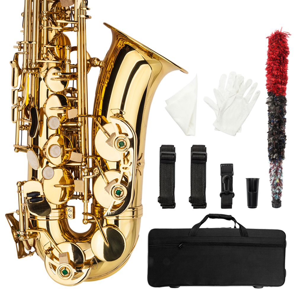 Professional Alto Eb Saxophone Sax Gold w/ Case Mouthpiece