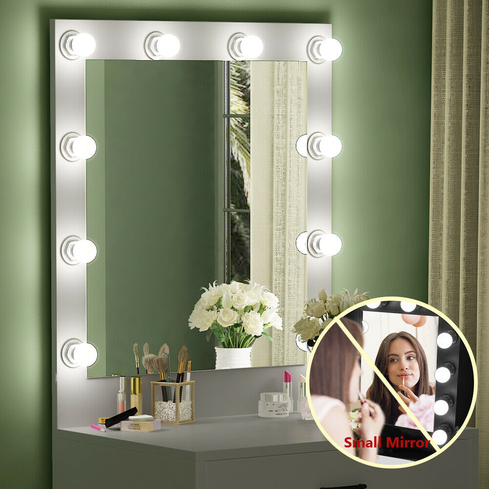 10 LED Lights Dressing Table & Stool Set Makeup Vanity Led Mirror