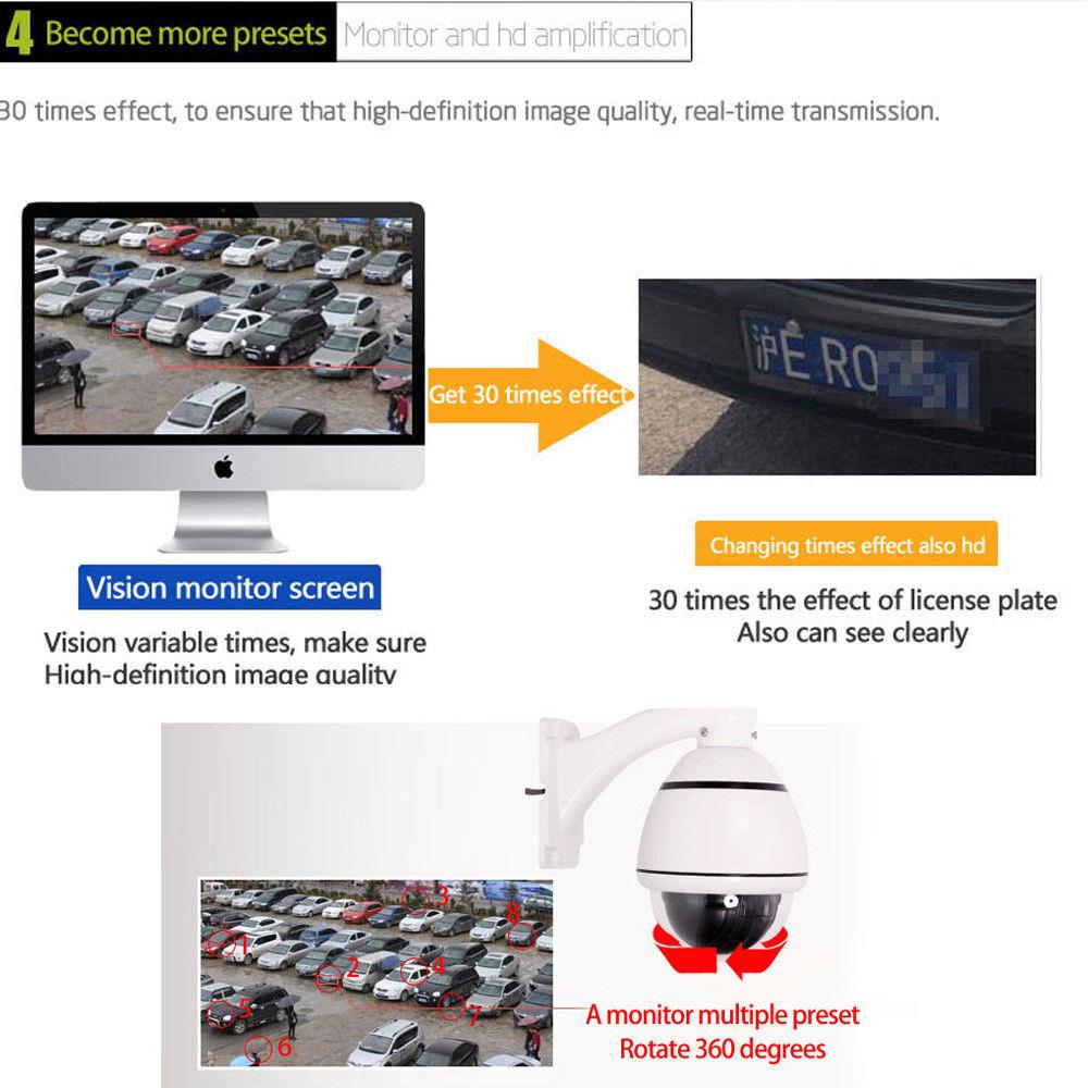 1200TVL CMOS HD 30X Zoom PTZ Camera Dome Dustproof Outdoor CCTV Camera PAL//NTSC