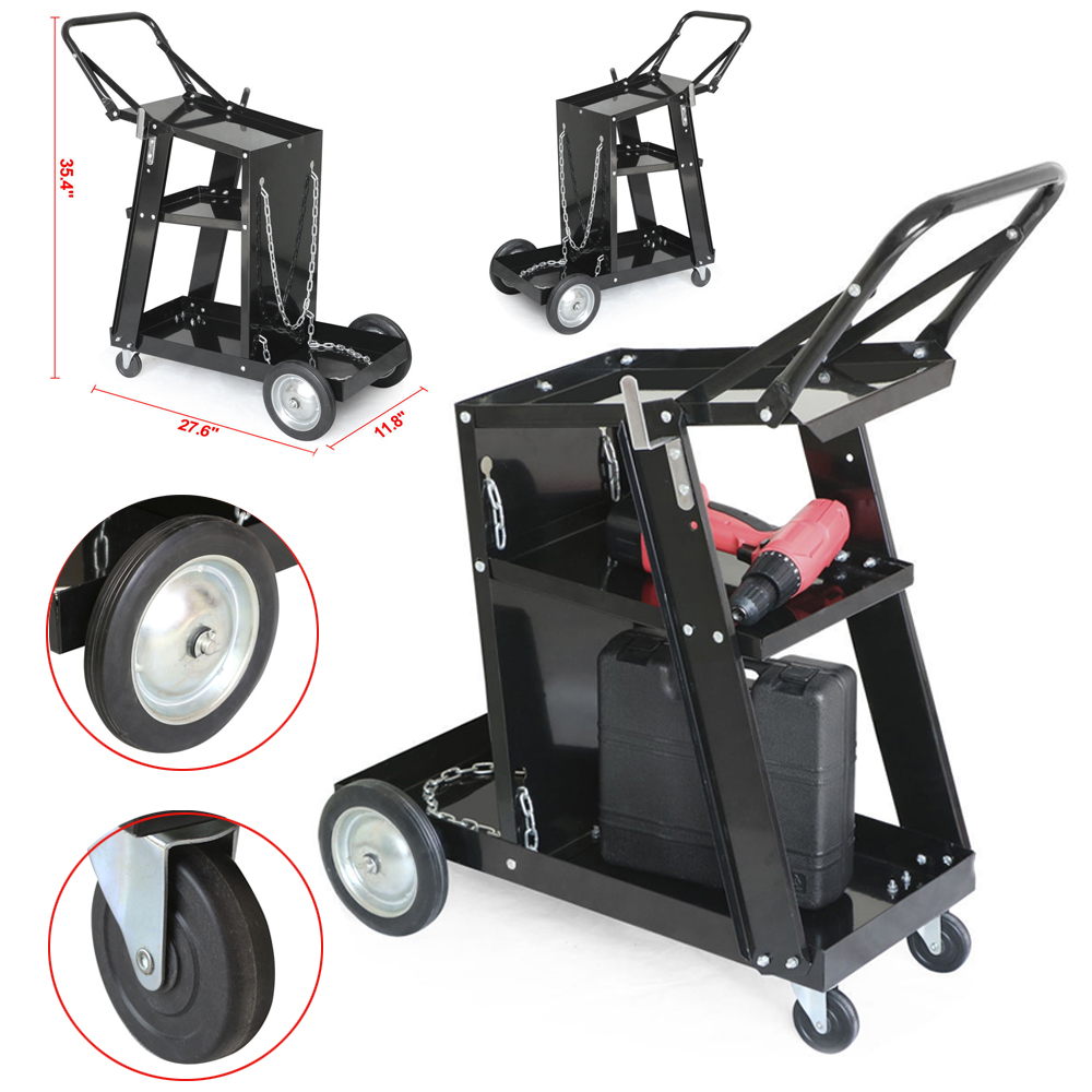 Welder Welding Cart Plasma Cutter MIG TIG ARC Universal Storage for Tanks New