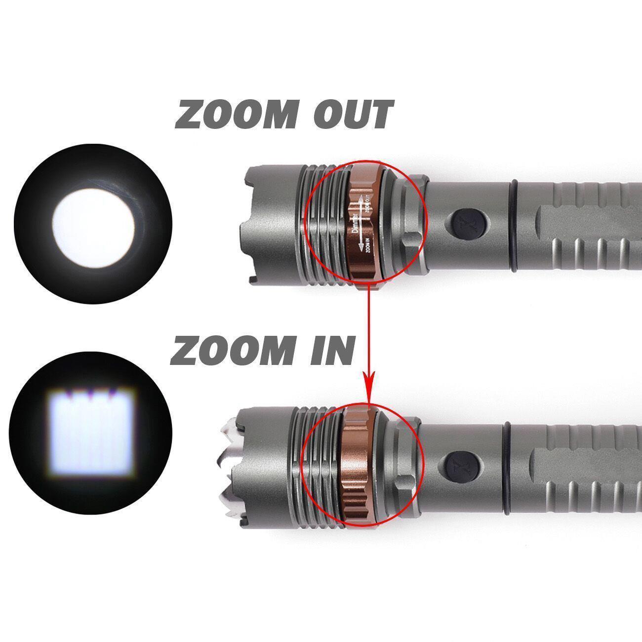 5000 LM DEL Zoom Lampe de poche torche rechargeable avec 18650 Batterie US Chargeur