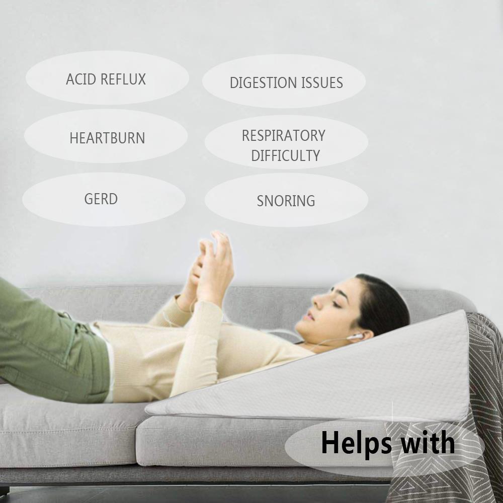 Memory Foam Wedge Pillow System Comfort Sleep Adjustable Bed Back Lumbar Support