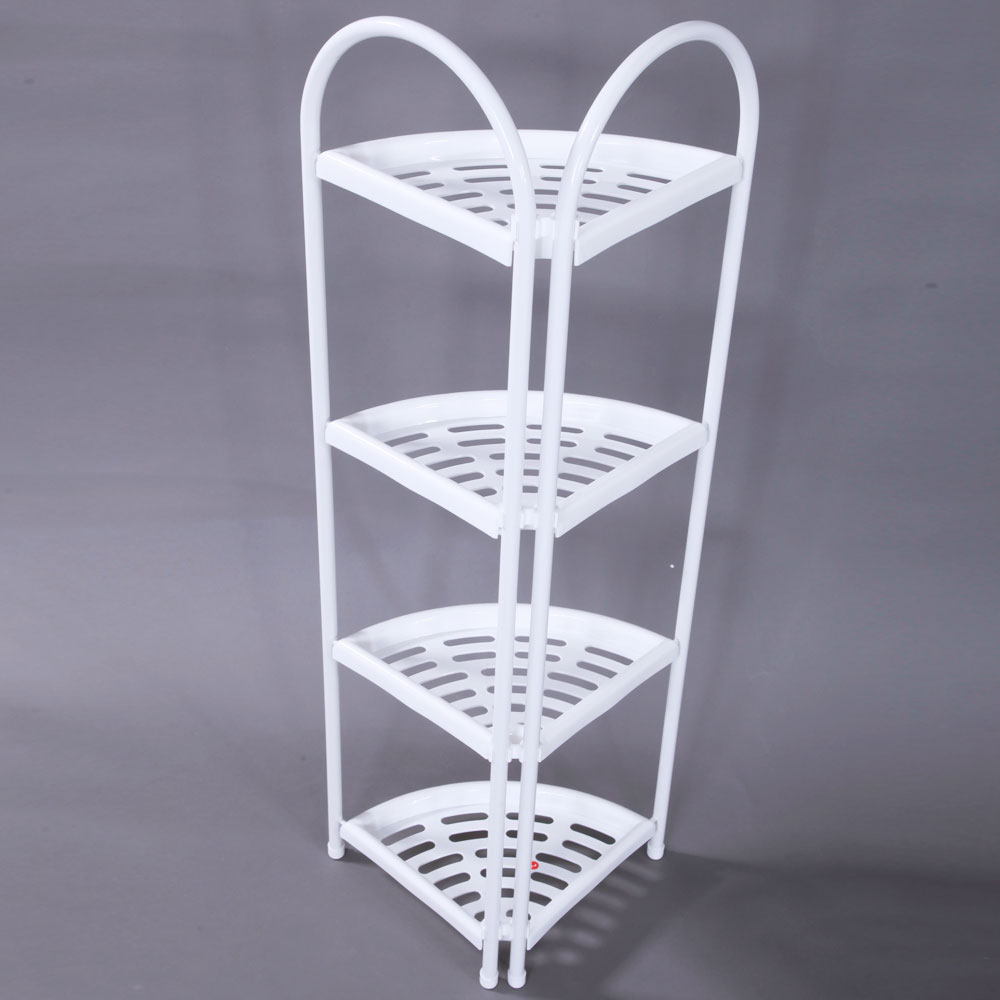 4Tier Corner Rack Display Shelf Bathtub Wall Storage Bathroom Wire