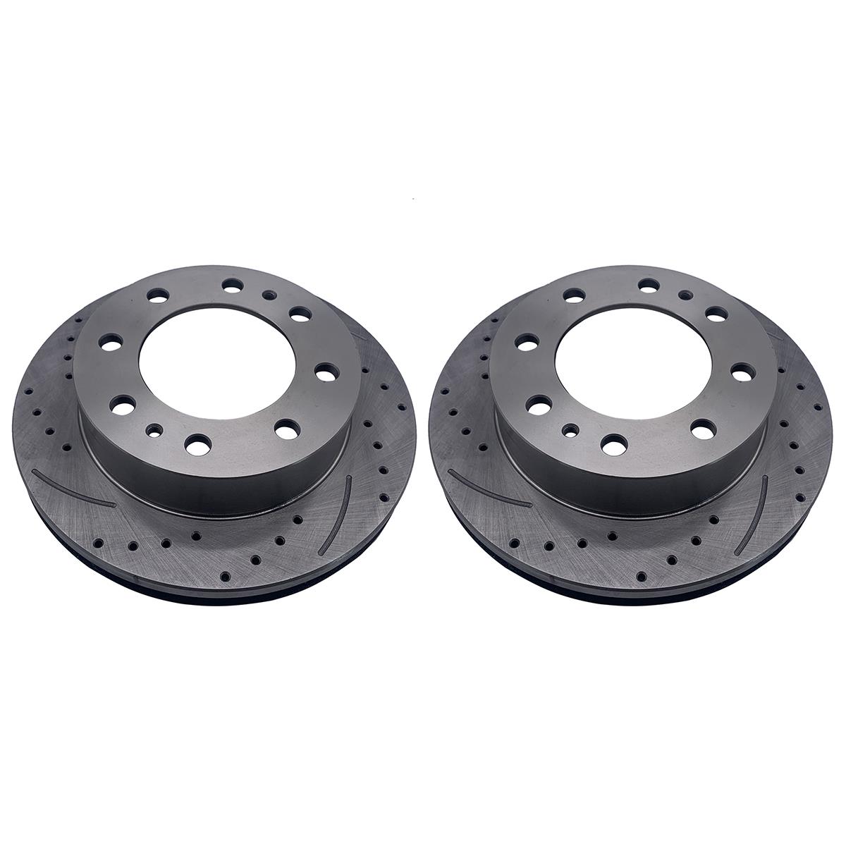 Front Brake Rotors Ceramic Pad For 2001 2010 GMC Sierra Chevy Silverado