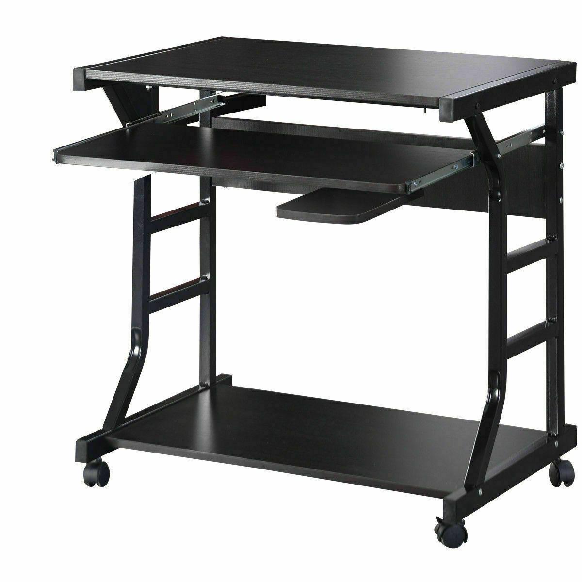 Home Office Writing Computer Desk Workstation PC Laptop Table Black w