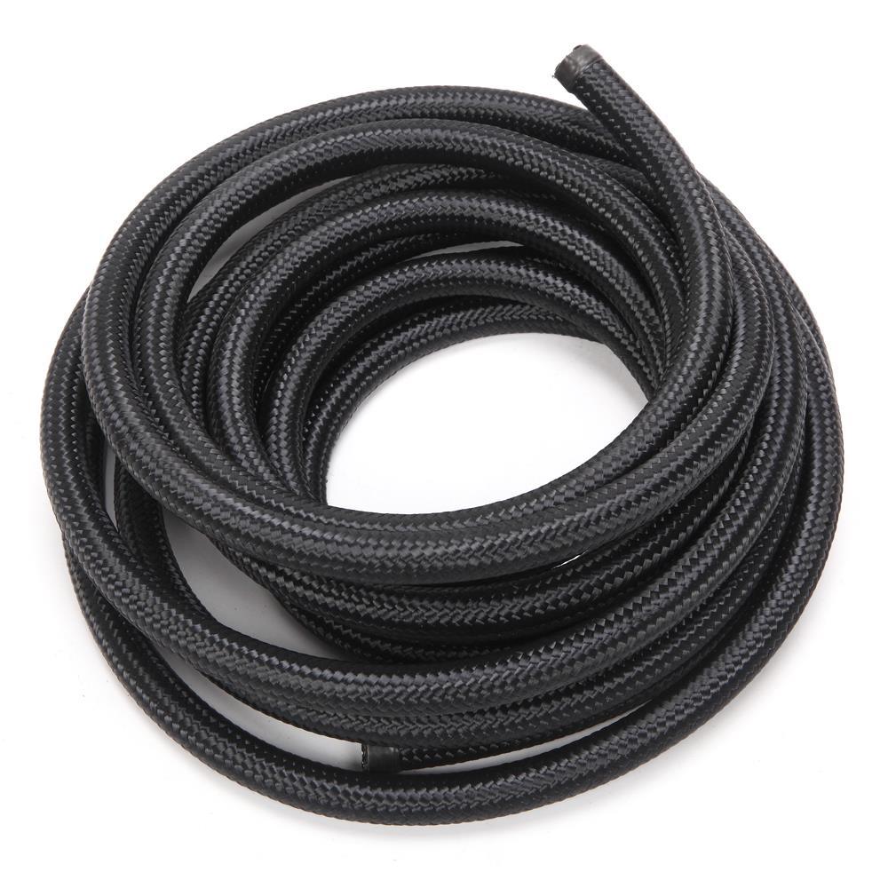 20FT6AN Nylon Stainless Steel Braided Fuel / Oil Line Hose AN6 Black