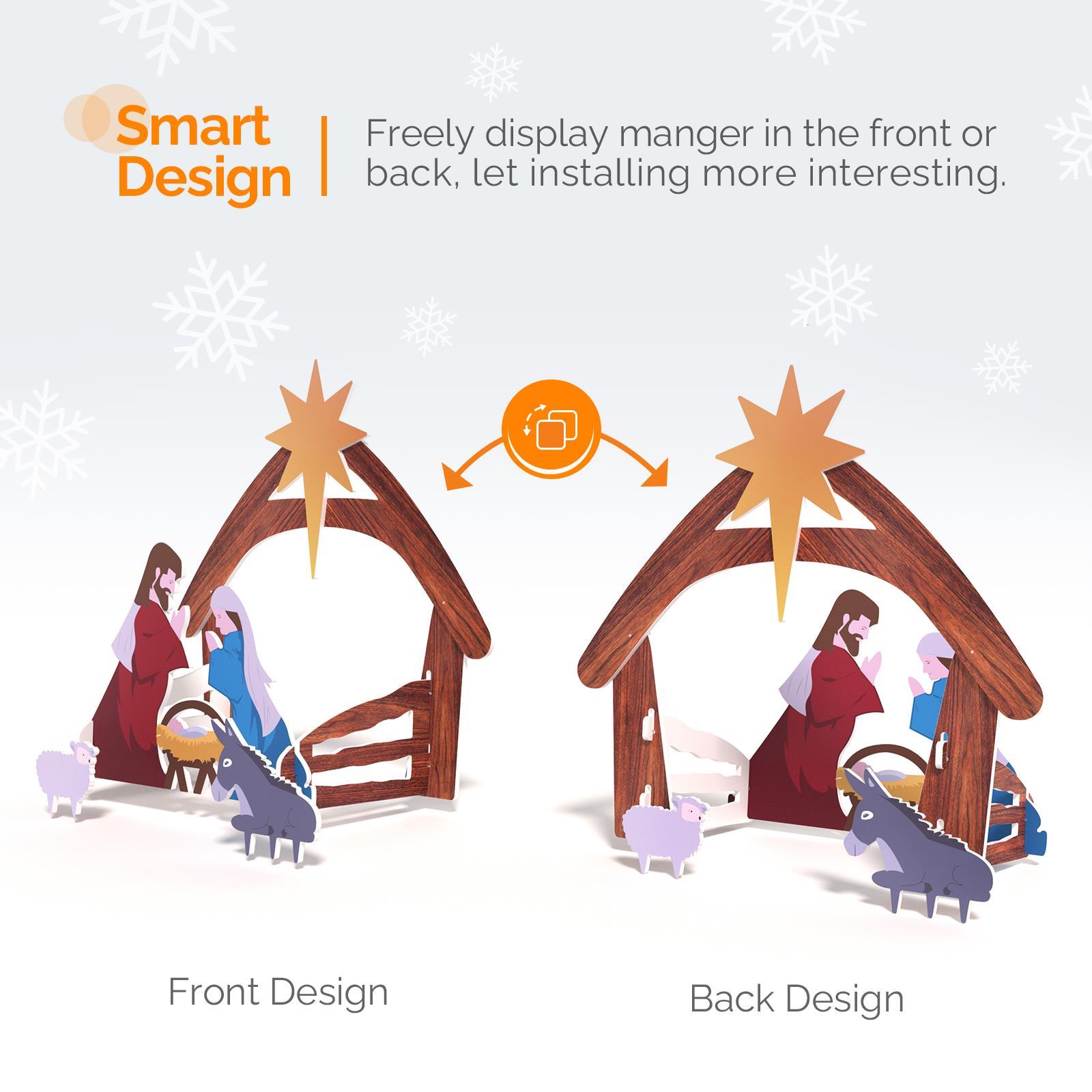 Pvc Nativity Front Lawn Church Nativity Set – 4ft Tall, All-Weather PVC, For Front ...