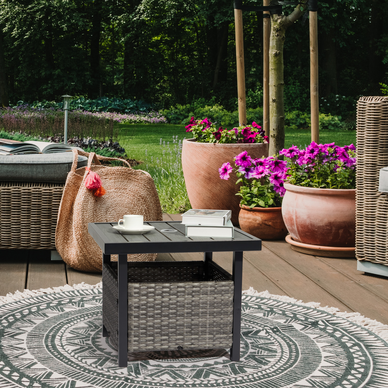black patio umbrella at walmart (2 pack) Mainstays 9 ft Black and White Cabana Stripe Round Market Patio  Umbrella, Easy Crank