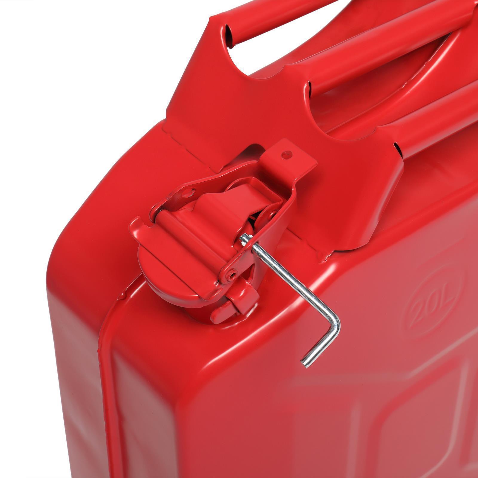 Fuel Can 5 Gal 20L Green Steel Gasoline Gas Fuel Tank Emergency