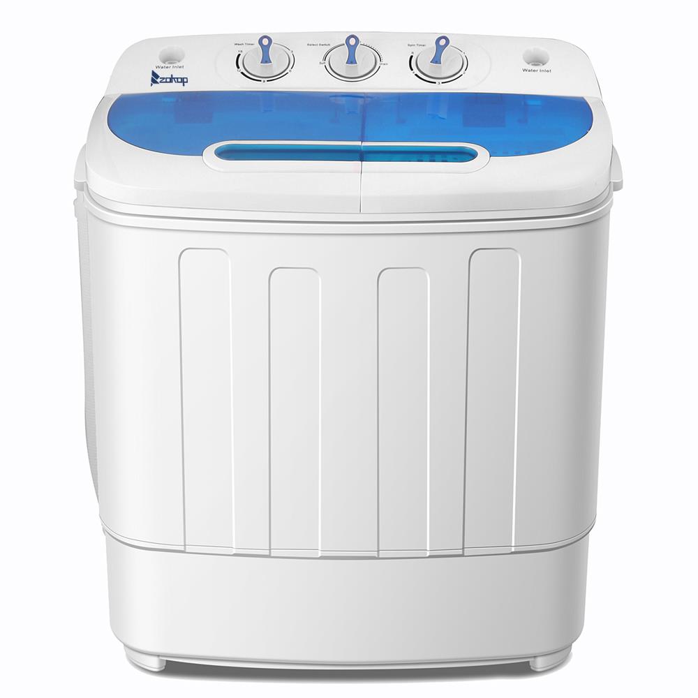 ZOKOP 15LBS Portable Washing Machine Compact Twin Tub Laundry Spin