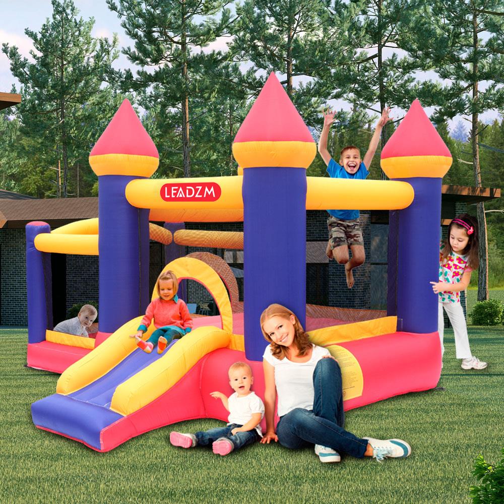 Safe Inflatable Bounce House Castle Kids Slide Jumper Bouncer 2 Room