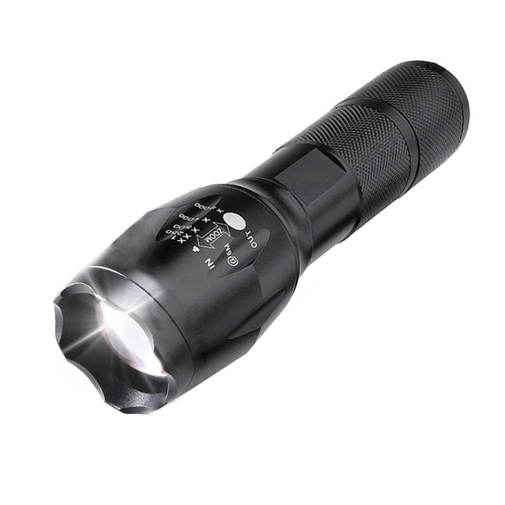 Tactical T6 Zoom 10000LM LED Flashlight 18650 Battery Portable Lamp with FE