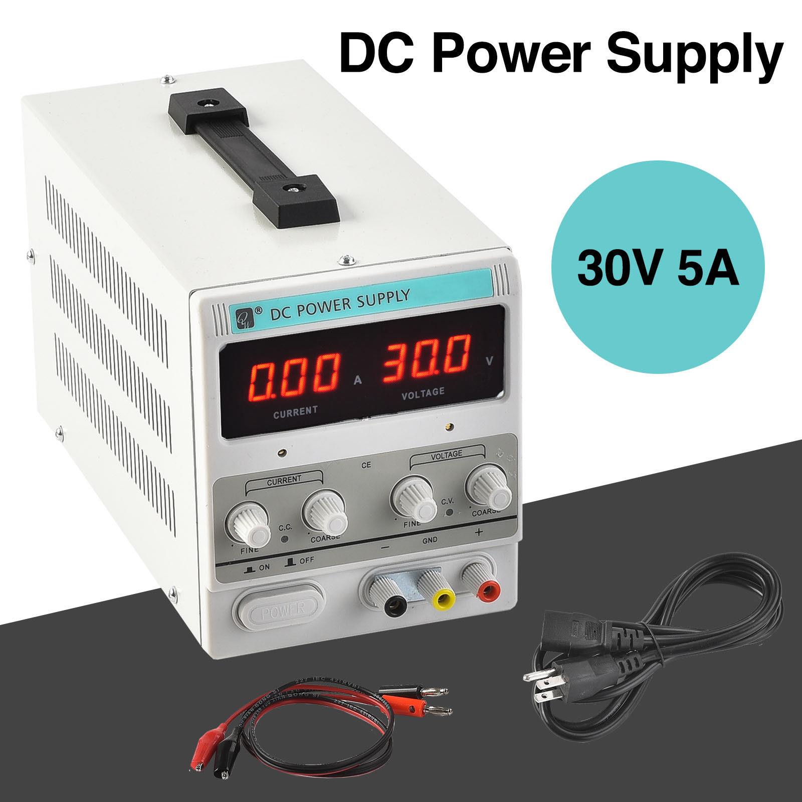 30V 5A US 110V DC Power Supply Adjustable Precision Variable Dual LED
