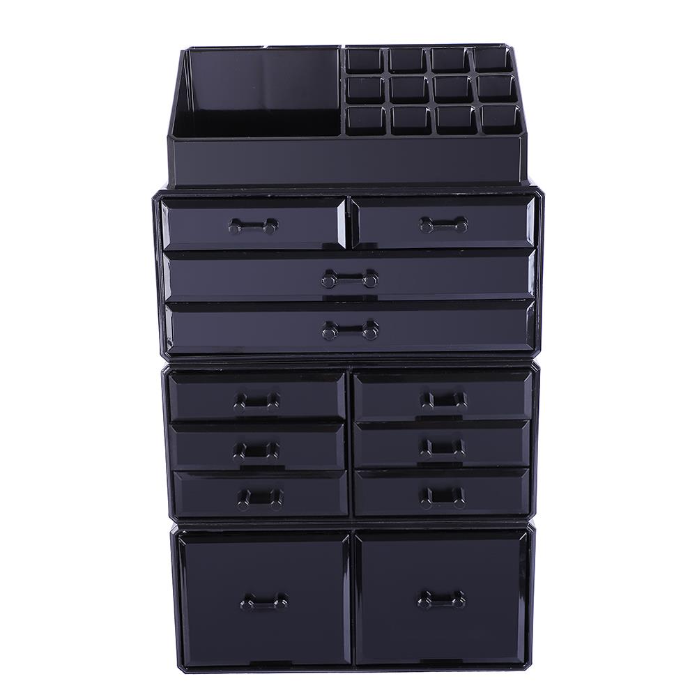 Large 12 Drawers Cosmetic Organizer Jewelry Storage Clear Acrylic