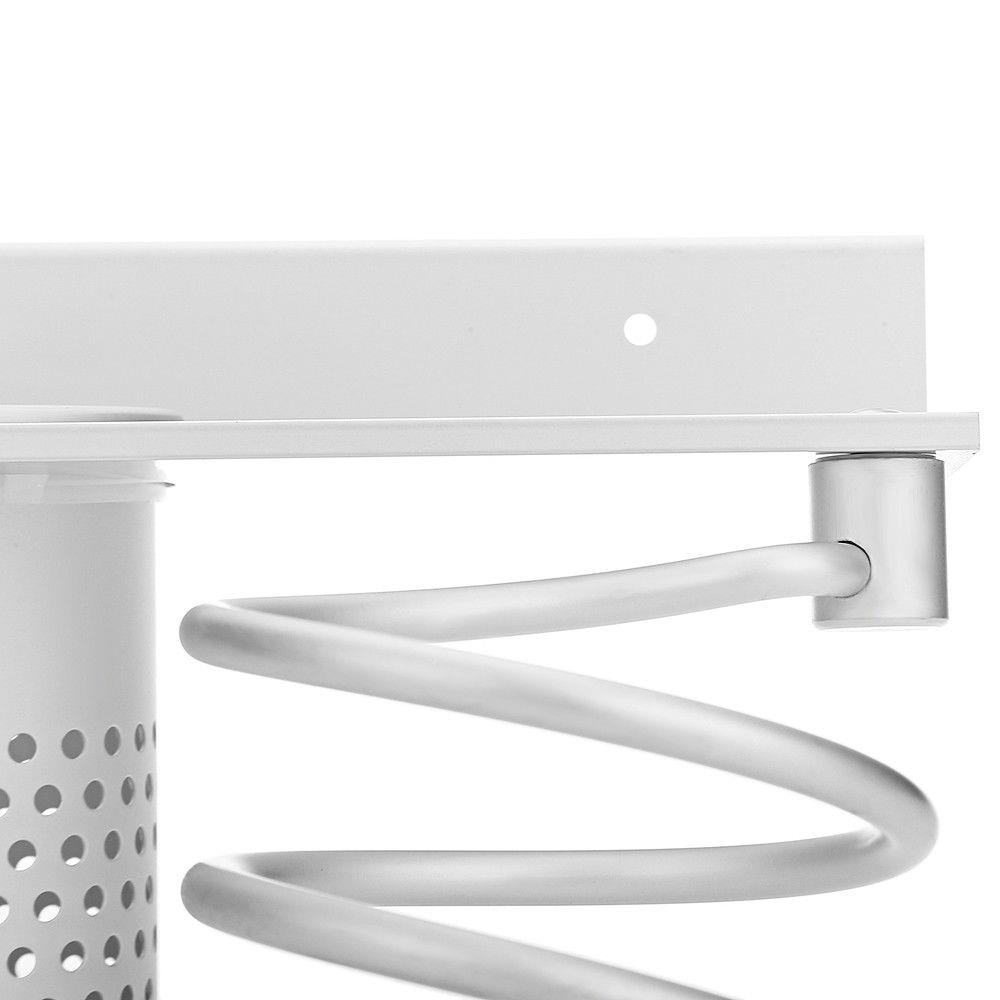 Wall Mount Hair Dryer Holder Storage Toothpaste Toothbrush Rack Stand