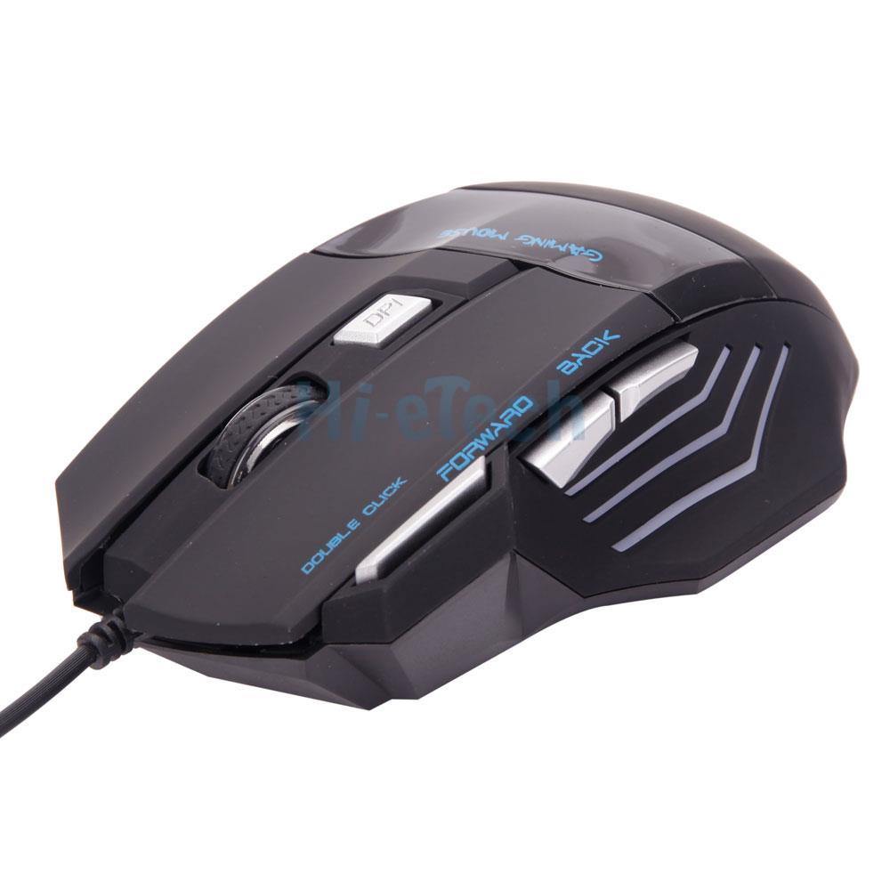 LED Optical 5500DPI 7Button USB Wired Gaming Mouse Mice For Pro Gamer PC US Ship