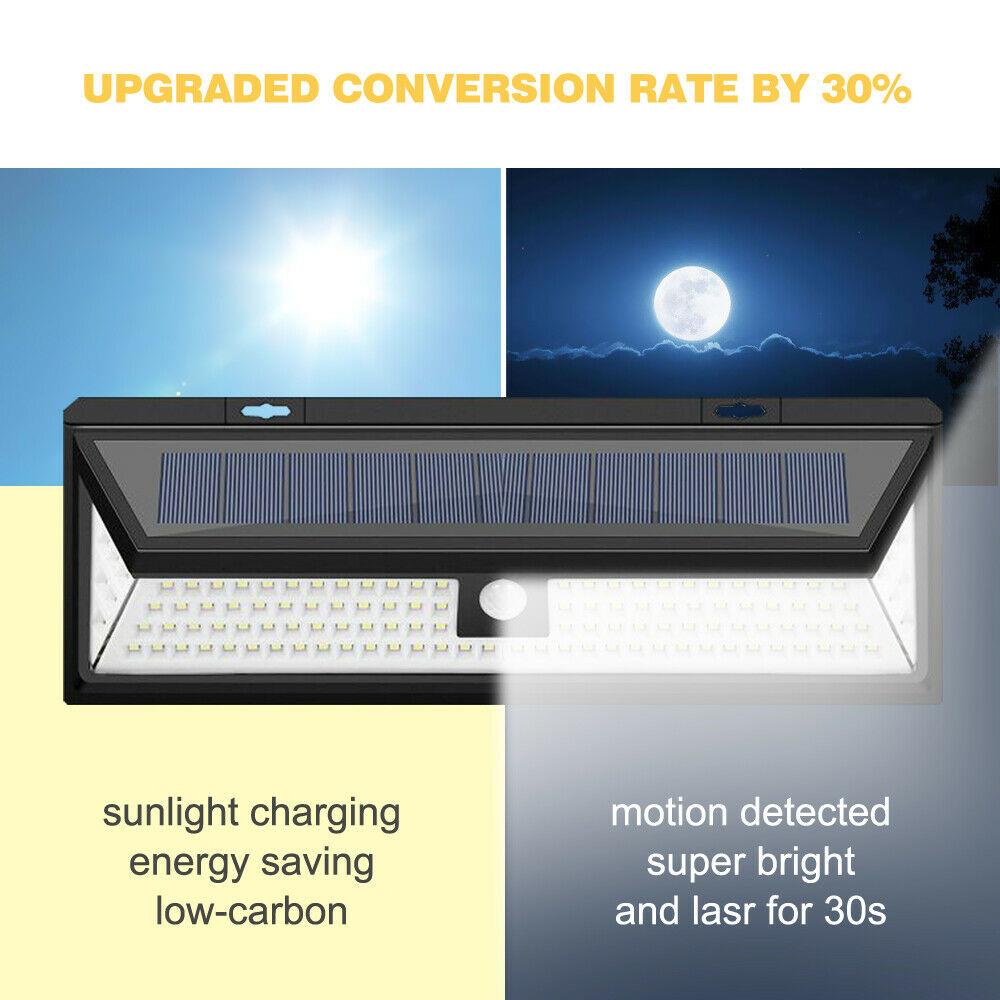 1pcs 118 Led Solar Lamp Pir Motion Sensor Wall Light Ip65