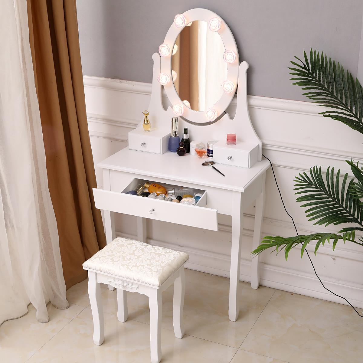 lighted makeup table