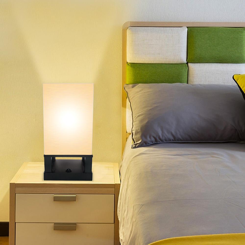 A Bedroom Nightstand LED Lamp With USB Ports Table Lamp Dual Charging