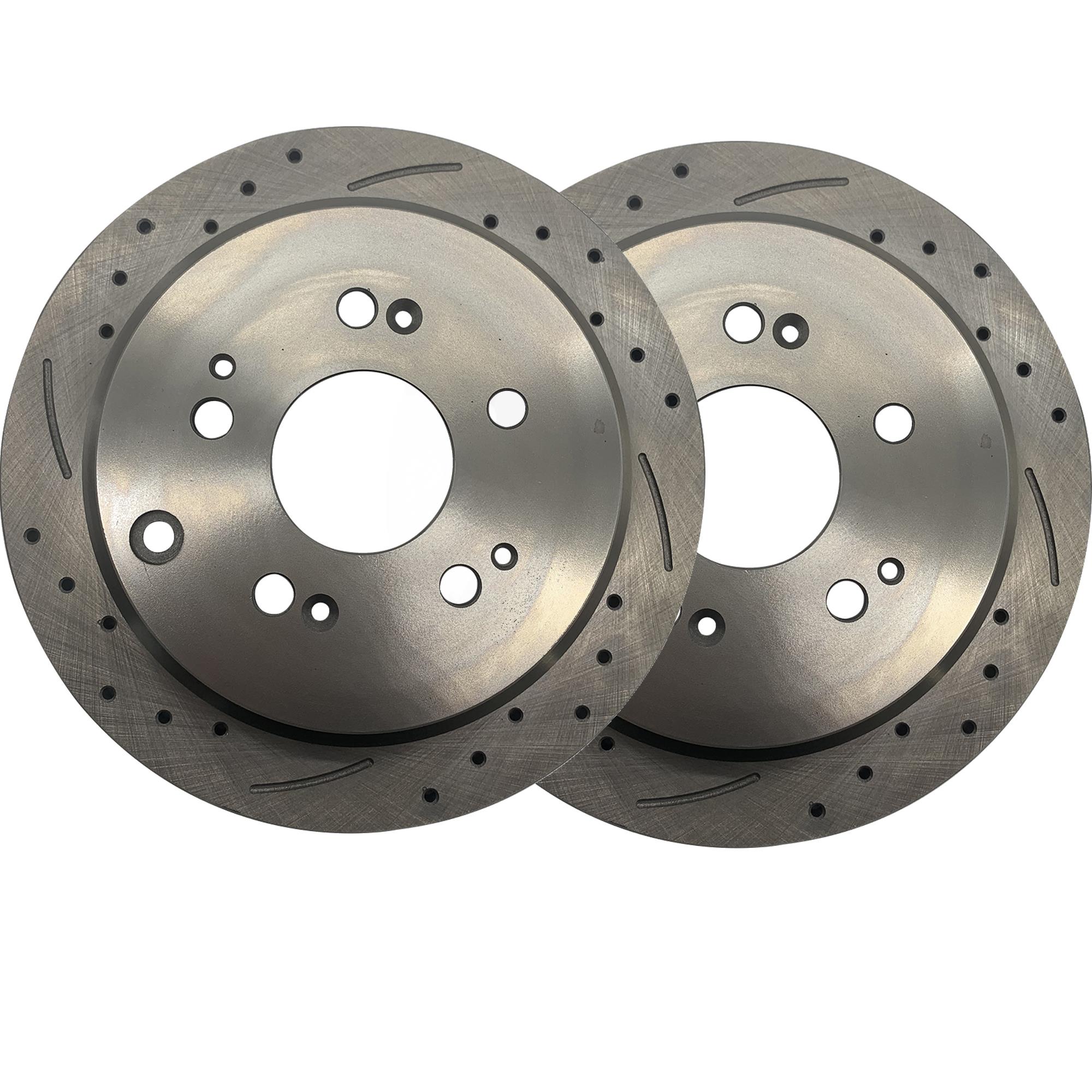 2 Pc Rear Brake Rotors For Honda Odyssey 2005 20062007 20082009 2010