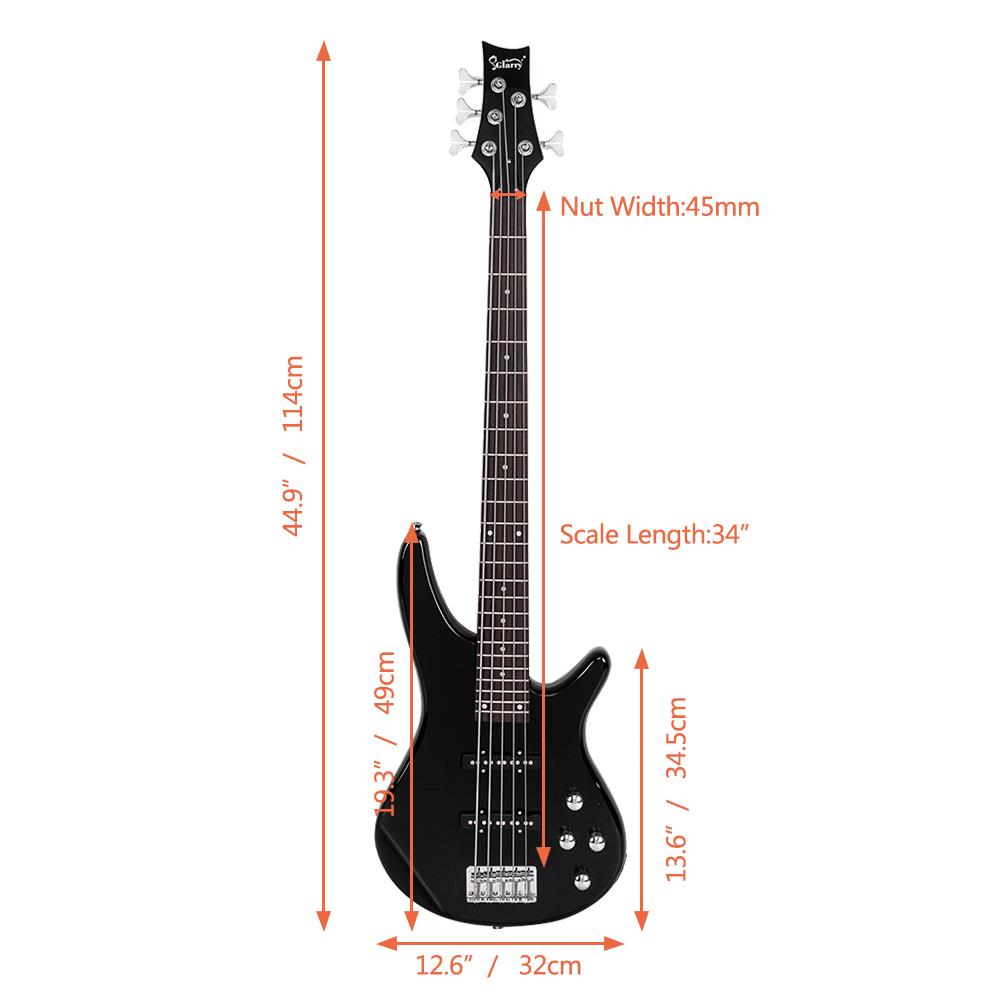 Brand New 5 Colors Electric 5 String 24 Frets Rosewood Fingerboard