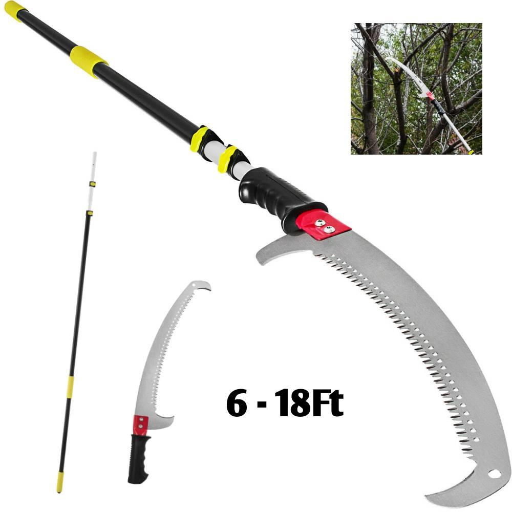 Durable Tree Pruner Telescopic Pole Saw Curved Saw Blade Pruning