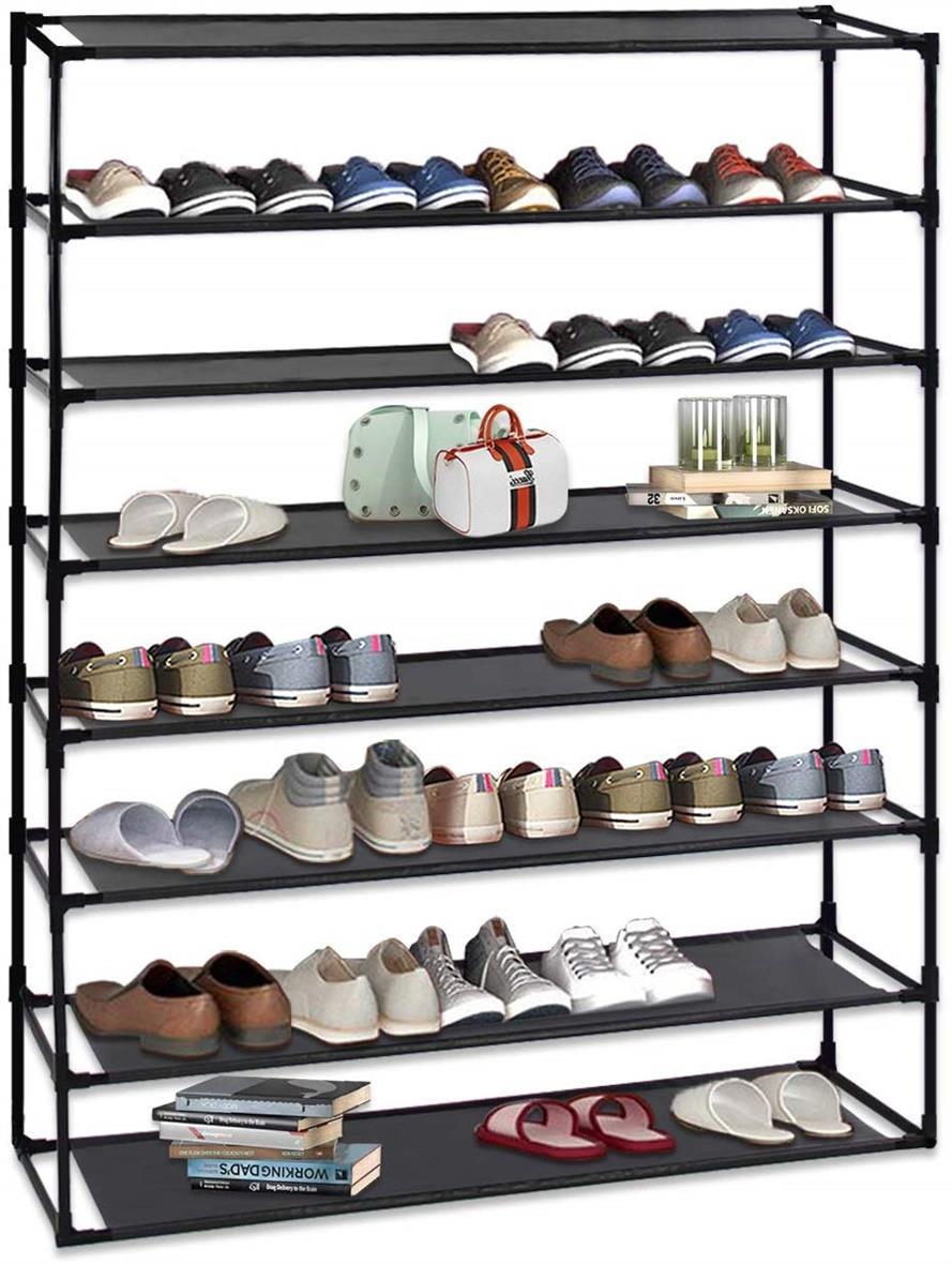 20 pair stackable shoe storage cabinet on 8tier Shoe Rack Stackable Storage Fabric Shoe Organizer Tower Shelf Space Saving Ebay