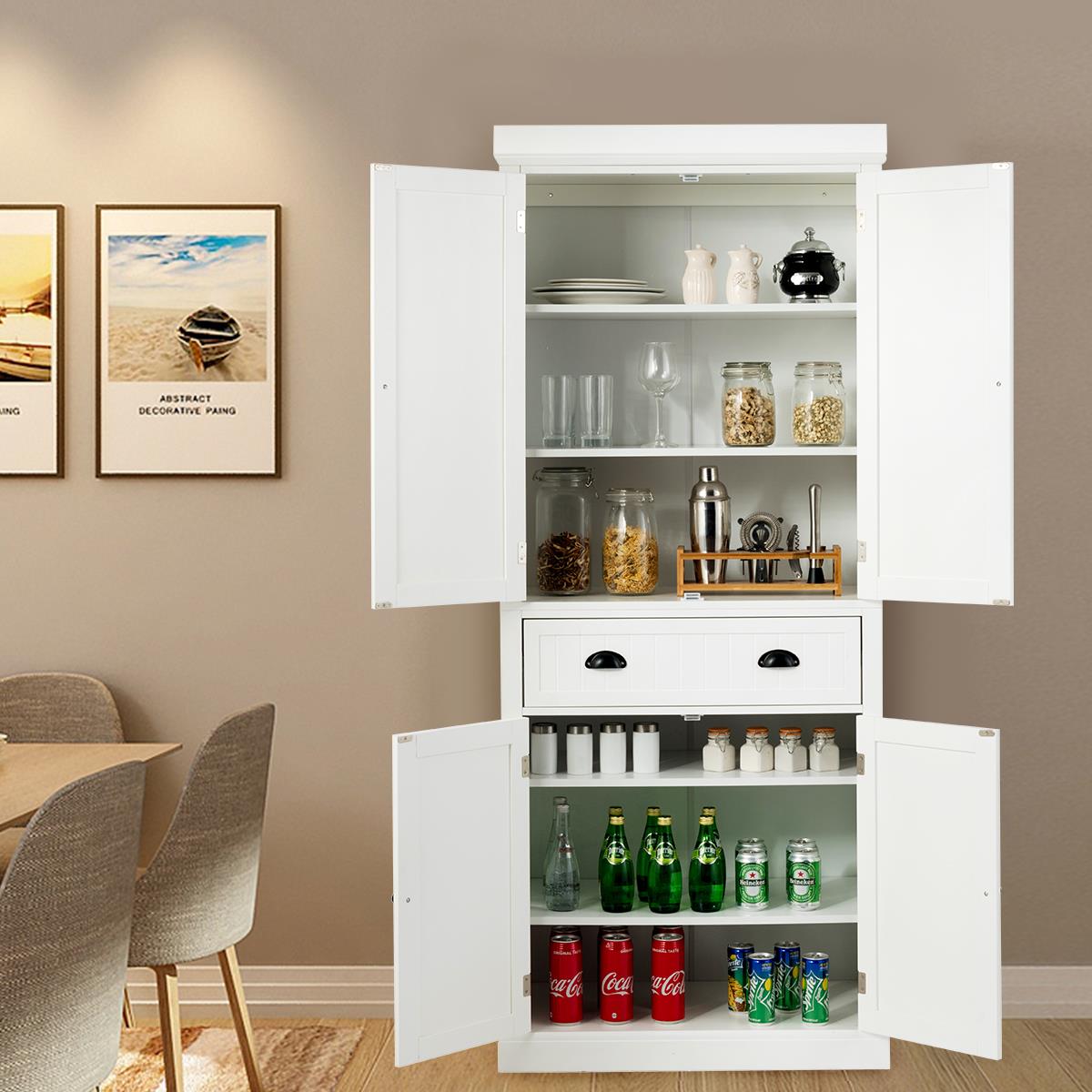 Fch Kitchen Storage Pantry Cabinet Cupboard Food Organizer Furniture 6 Sheeves Ebay