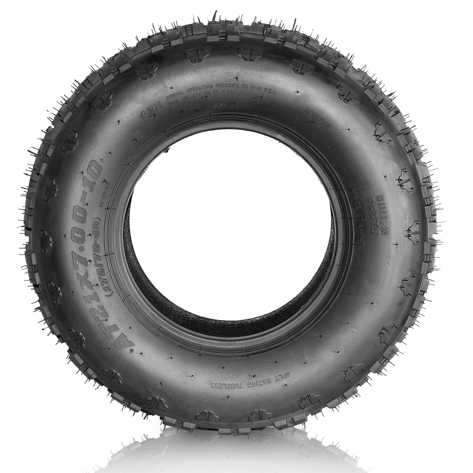 Set of 2 21x7-10 Sport ATV Front Tires Tubeless 4 Ply Rated