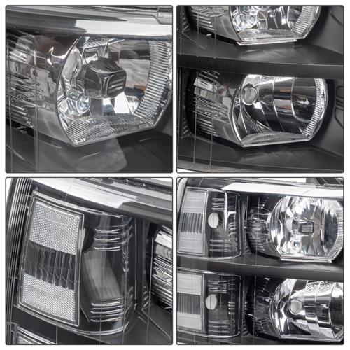 thumbnail image 2 of KAC Headlight Assembly Set For Chevy Silverado 2007-2013 – Black Housing, Clear Lens, Factory Style, Pair 2 of 6