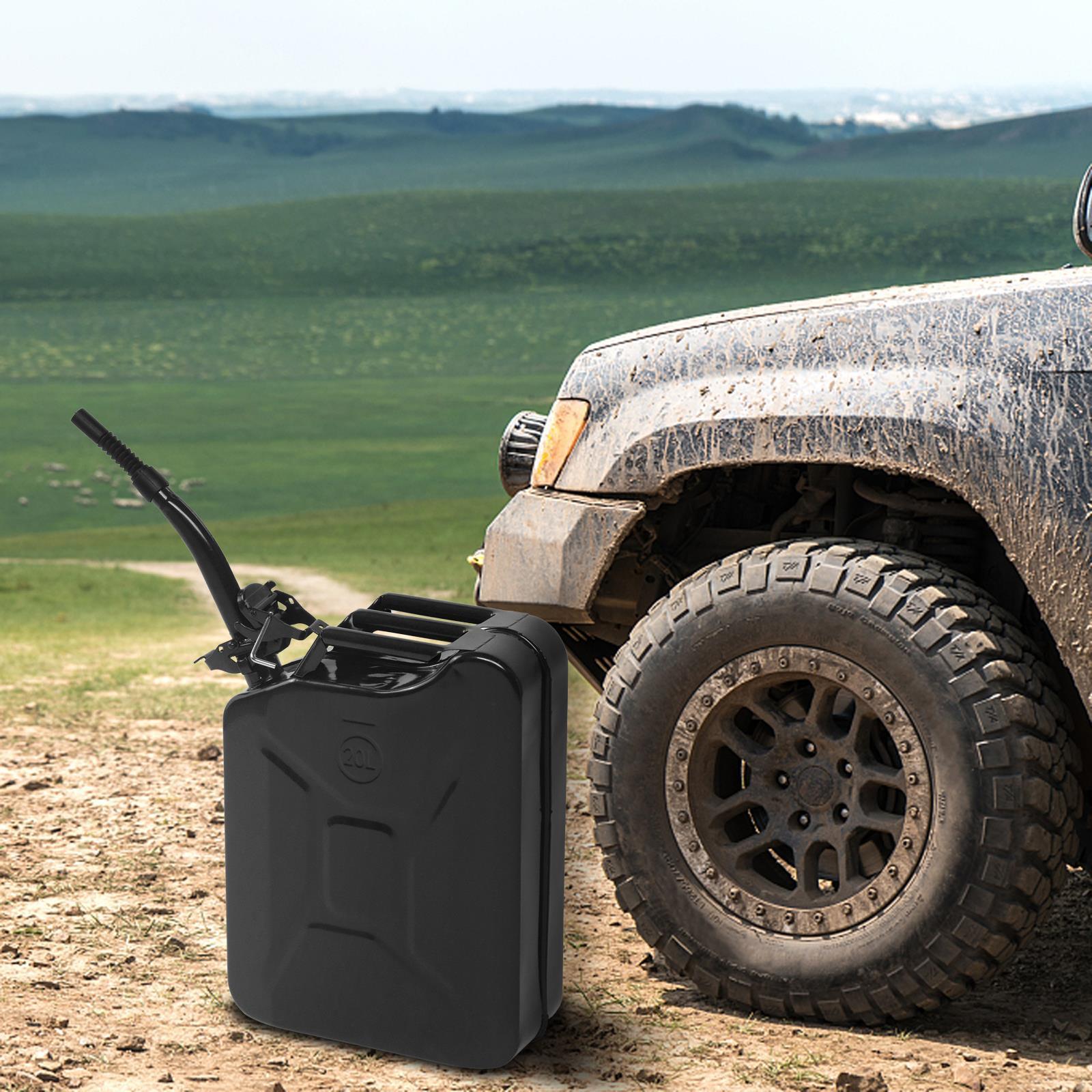 その他 Y 5 Gallons Jerry Can with Spout 20L Liter Steel Oil Gas Tank