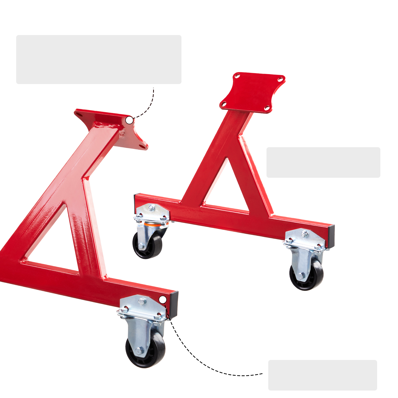 Support De Stockage Moteur Avec Roulettes Pour Chevrolet LS1 LS2 LS3 LS6 - Acier Renforcé, Capacité 300 Lbs - Rouge